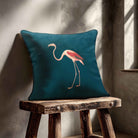 Flamingo | Sustainable Velvet Cushion - Teal 40 x 40 cm Standard by Izabela Peters