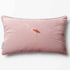 Flamingo | Sustainable Velvet Rectangle Cushion - Rosewater 50 x 30 cm Piped by Izabela Peters