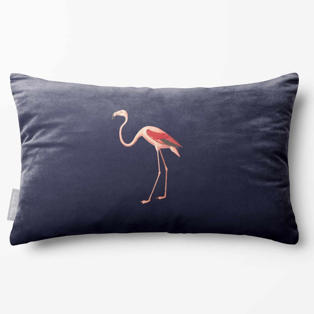 Flamingo | Sustainable Velvet Rectangle Cushion - Graphite 50 x 30 cm Standard by Izabela Peters