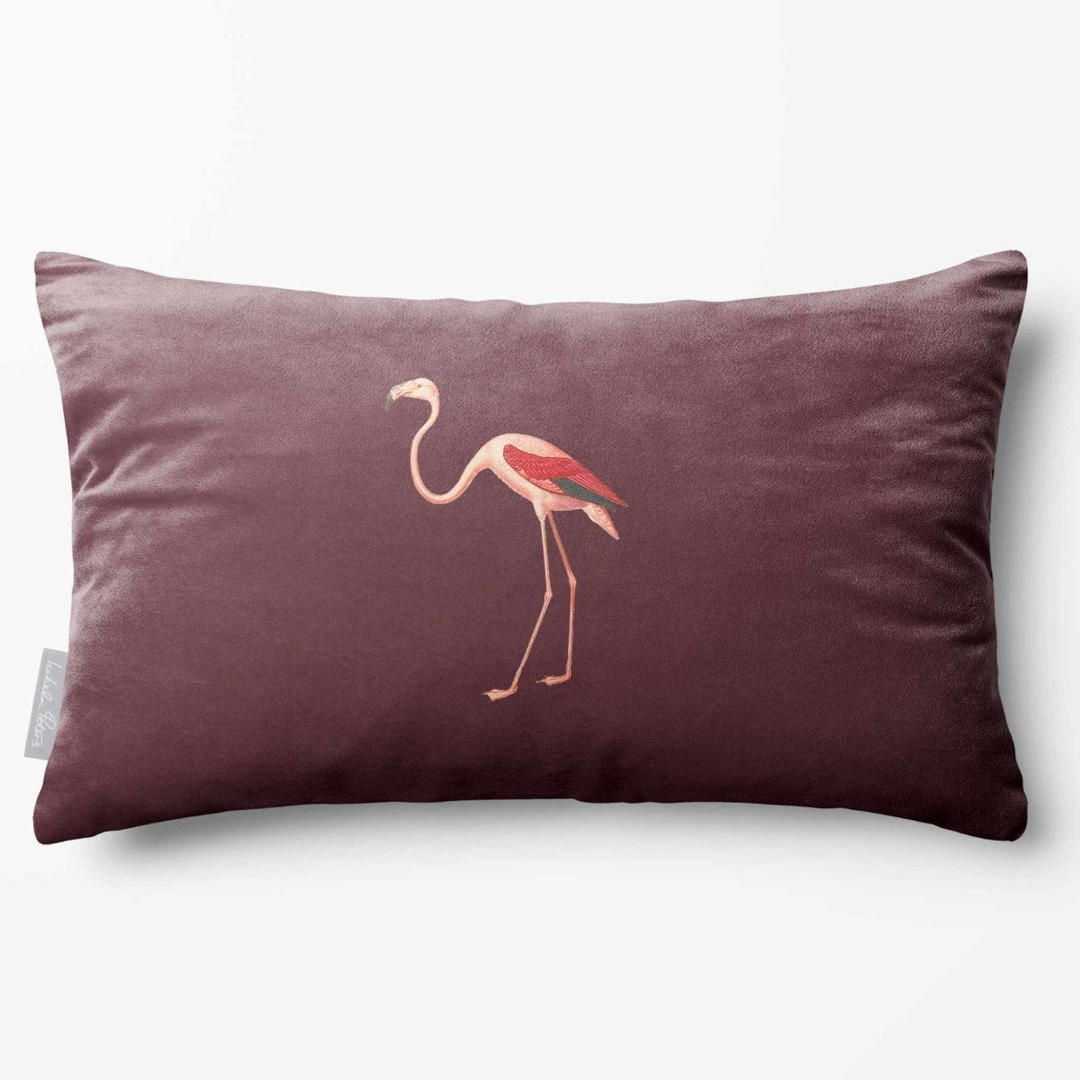 Flamingo | Sustainable Velvet Rectangle Cushion - Italian Grape 50 x 30 cm Standard by Izabela Peters