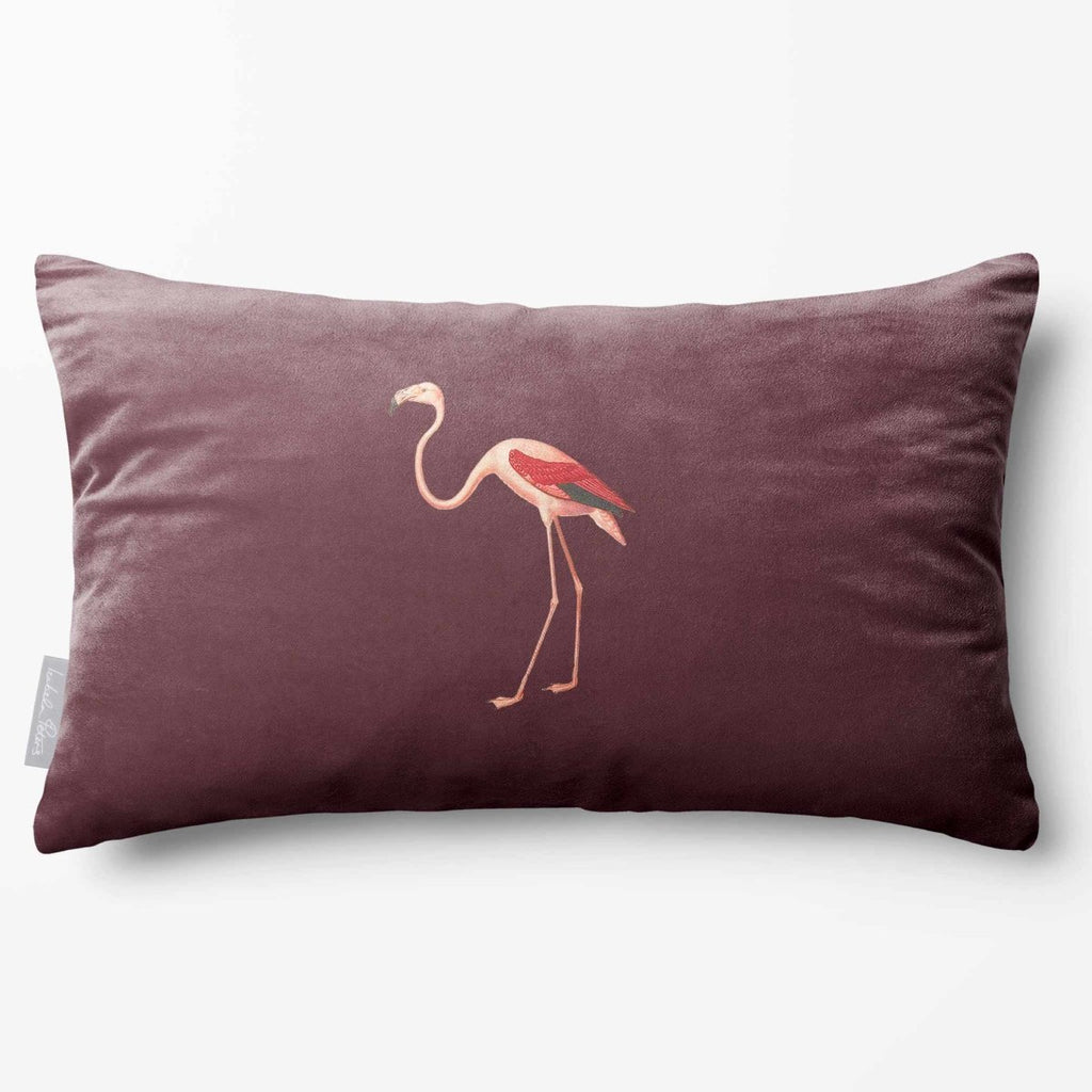 Flamingo | Sustainable Velvet Rectangle Cushion - Italian Grape 50 x 30 cm Standard by Izabela Peters