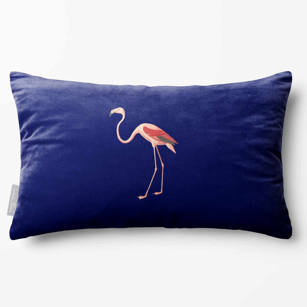 Flamingo | Sustainable Velvet Rectangle Cushion - Midnight 50 x 30 cm Standard by Izabela Peters