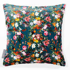 Floral Dream | Sustainable Velvet Cushion - Teal 40 x 40 cm Smooth by Izabela Peters