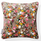 Floral Dream | Sustainable Velvet Cushion - Dovedale Stone 40 x 40 cm Piped by Izabela Peters