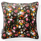 Floral Dream | Sustainable Velvet Cushion - Charcoal 40 x 40 cm Piped by Izabela Peters
