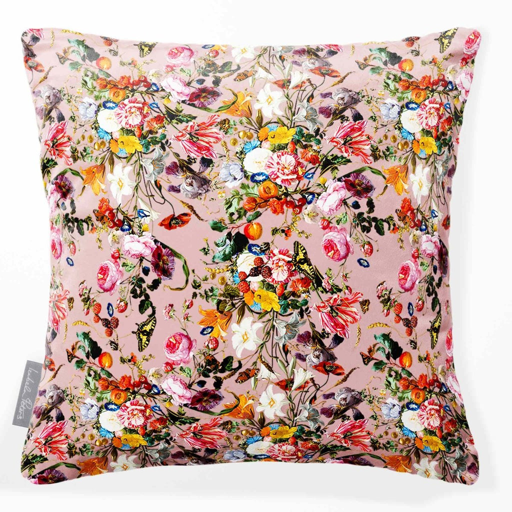 Floral Dream | Sustainable Velvet Cushion - Rosewater 40 x 40 cm Smooth by Izabela Peters