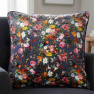 Floral Dream | Sustainable Velvet Cushion - Graphite 40 x 40 cm Piped by Izabela Peters