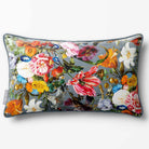 Floral Dream | Sustainable Velvet Rectangle Cushion - French Grey 50 x 30 cm Piped by Izabela Peters