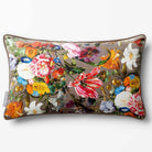 Floral Dream | Sustainable Velvet Rectangle Cushion - Dovedale Stone 50 x 30 cm Piped by Izabela Peters