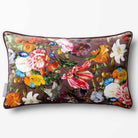 Floral Dream | Sustainable Velvet Rectangle Cushion - Italian Grape 50 x 30 cm Piped by Izabela Peters