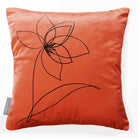 Flower | Sustainable Velvet Cushion - Burnt Ochre 40 x 40 cm Standard by Izabela Peters