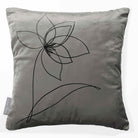 Flower | Sustainable Velvet Cushion - Beluga 40 x 40 cm Standard by Izabela Peters