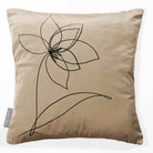 Flower | Sustainable Velvet Cushion - Taupe 40 x 40 cm Standard by Izabela Peters
