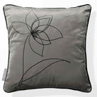 Flower | Sustainable Velvet Cushion - Beluga 40 x 40 cm Piped by Izabela Peters