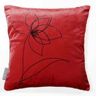 Flower | Sustainable Velvet Cushion - Crimson Muse 40 x 40 cm Standard by Izabela Peters