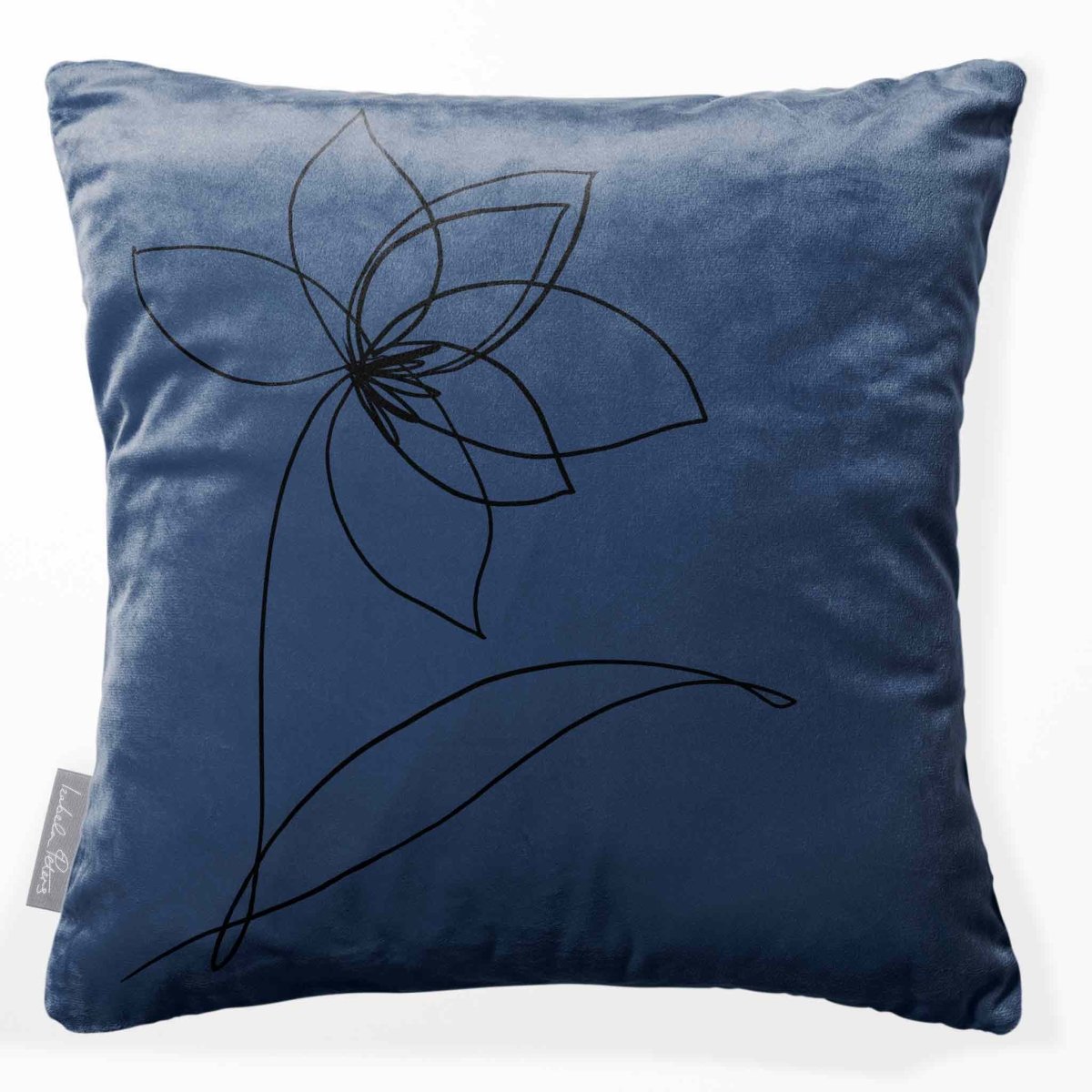 Flower | Sustainable Velvet Cushion - Emerald Green 40 x 40 cm Standard by Izabela Peters