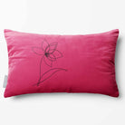 Flower | Sustainable Velvet Rectangle Cushion - Hot Pink 50 x 30 cm Standard by Izabela Peters