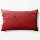 Flower | Sustainable Velvet Rectangle Cushion - Crimson Muse 50 x 30 cm Standard by Izabela Peters