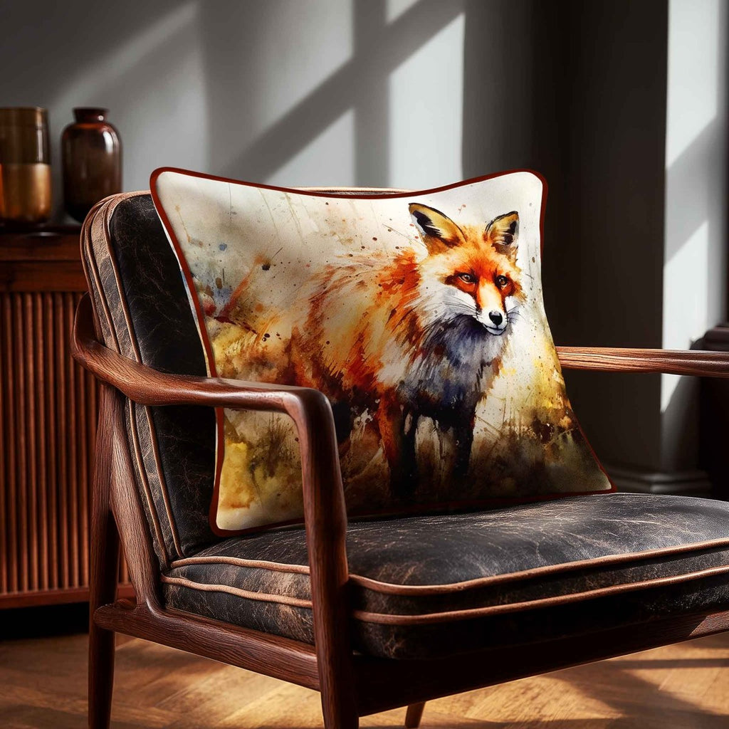 Fox | Sustainable Velvet Cushion - 40 x 40 cm Piped by Izabela Peters