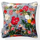 Garden Bouquet | Sustainable Velvet Cushion - French Grey 40 x 40 cm Piped by Izabela Peters
