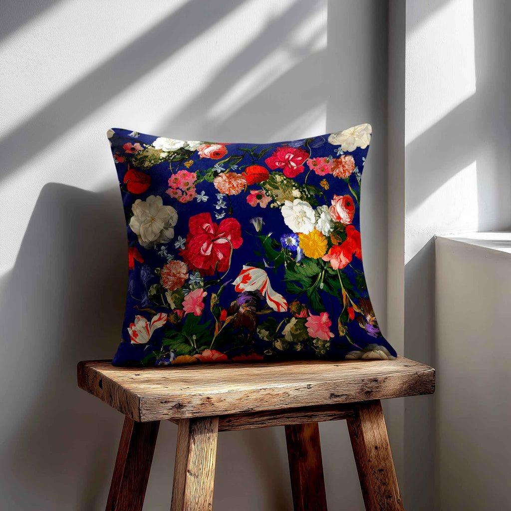 Garden Bouquet | Sustainable Velvet Cushion - Midnight 40 x 40 cm Standard by Izabela Peters