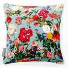 Garden Bouquet | Sustainable Velvet Cushion - Blue Surf 40 x 40 cm Smooth by Izabela Peters
