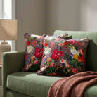Garden Bouquet | Sustainable Velvet Cushion - Italian Grape 40 x 40 cm Standard by Izabela Peters