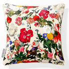 Garden Bouquet | Sustainable Velvet Cushion - Ivory Cream 40 x 40 cm Piped by Izabela Peters