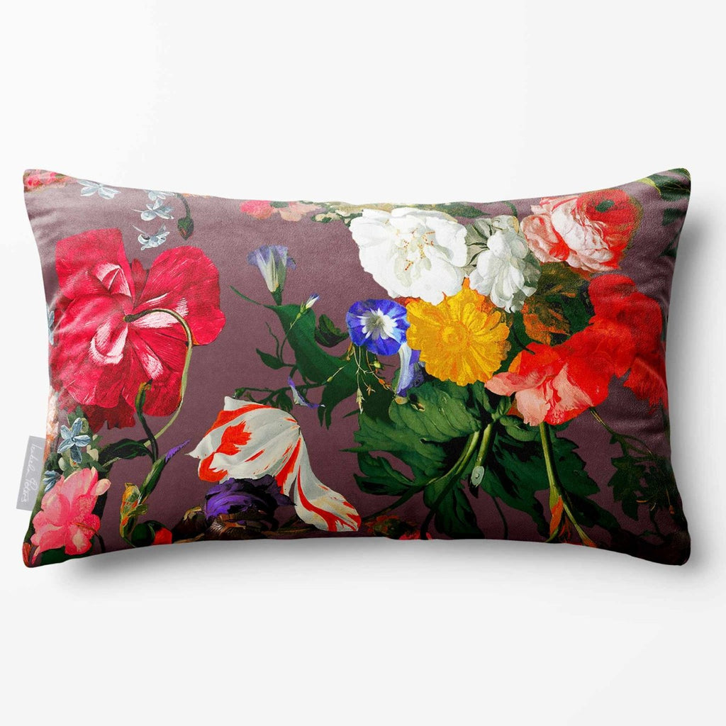Garden Bouquet | Sustainable Velvet Rectangle Cushion - Rosewater 50 x 30 cm Standard by Izabela Peters