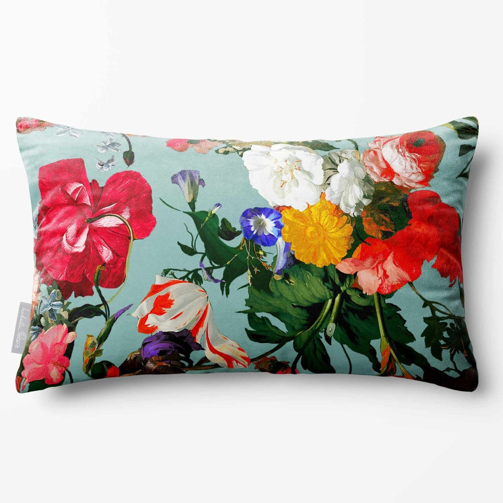 Garden Bouquet | Sustainable Velvet Rectangle Cushion - Rosewater 50 x 30 cm Standard by Izabela Peters