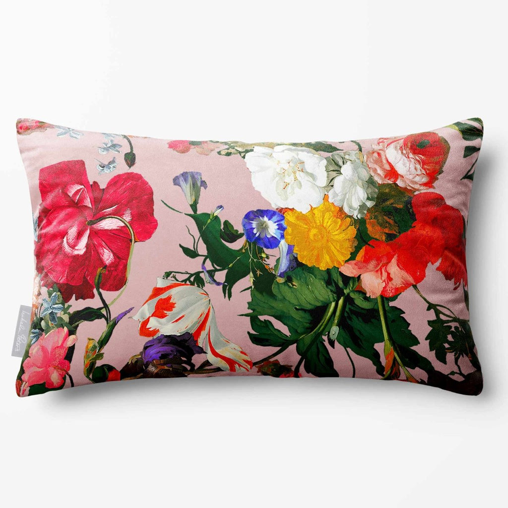 Garden Bouquet | Sustainable Velvet Rectangle Cushion - Rosewater 50 x 30 cm Standard by Izabela Peters