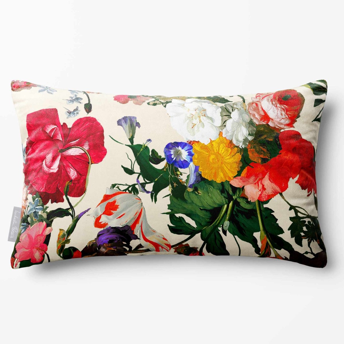 Garden Bouquet | Sustainable Velvet Rectangle Cushion - Rosewater 50 x 30 cm Standard by Izabela Peters