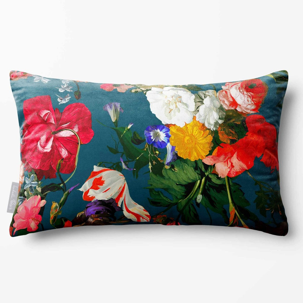 Garden Bouquet | Sustainable Velvet Rectangle Cushion - Rosewater 50 x 30 cm Standard by Izabela Peters