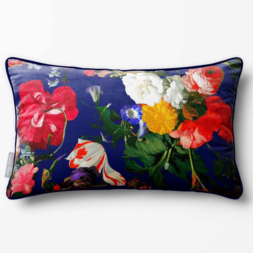 Garden Bouquet | Sustainable Velvet Rectangle Cushion - Rosewater 50 x 30 cm Standard by Izabela Peters