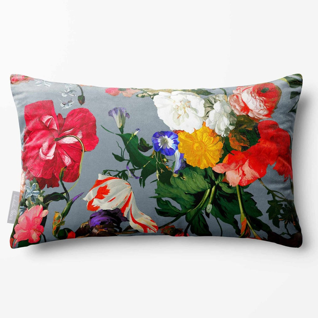 Garden Bouquet | Sustainable Velvet Rectangle Cushion - Rosewater 50 x 30 cm Standard by Izabela Peters