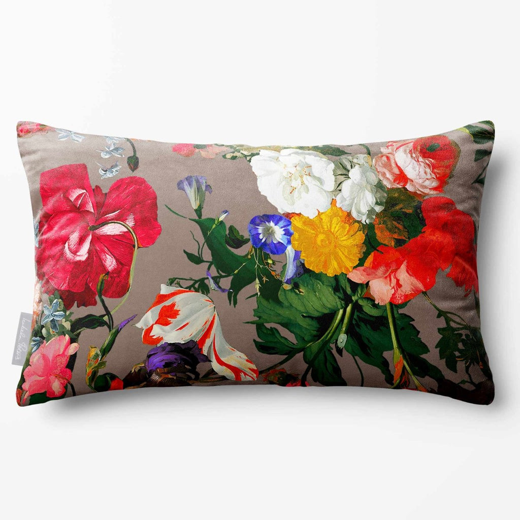 Garden Bouquet | Sustainable Velvet Rectangle Cushion - Rosewater 50 x 30 cm Standard by Izabela Peters