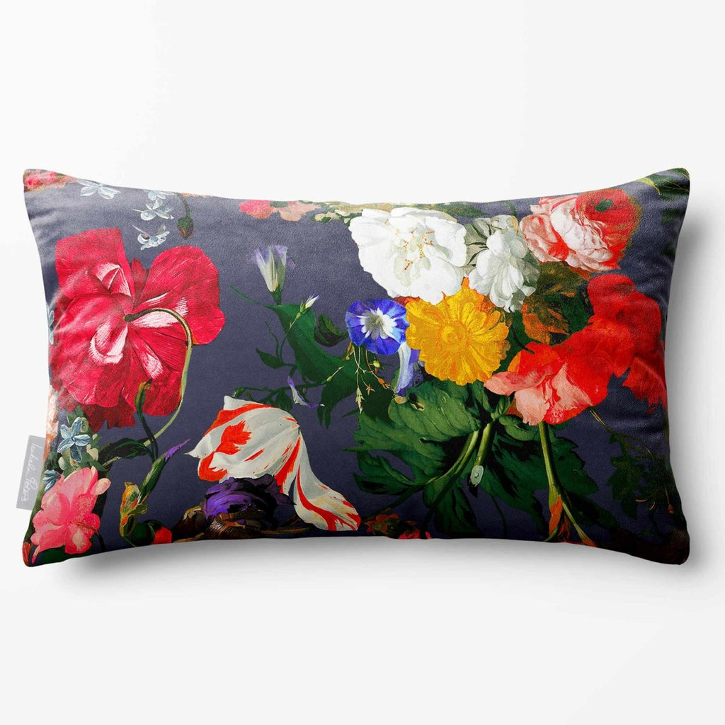 Garden Bouquet | Sustainable Velvet Rectangle Cushion - Rosewater 50 x 30 cm Standard by Izabela Peters