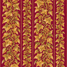 Gilded Ivy Christmas print: stripes of gold ivy on deep burgundy