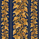 Gilded Ivy Christmas napkin print in navy and gold