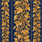 Gilded Ivy Christmas table runner print in navy and gold