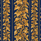 Gilded Ivy Christmas tablecloth print in navy and gold