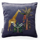 Giraffe | Sustainable Velvet Cushion - Graphite 40 x 40 cm Smooth by Izabela Peters