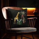 Giraffe | Sustainable Velvet Cushion - Charcoal 40 x 40 cm Standard by Izabela Peters