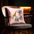 Giraffe | Sustainable Velvet Cushion - Rosewater 40 x 40 cm Standard by Izabela Peters