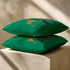 Giraffe | Sustainable Velvet Cushion - Emerald Green 40 x 40 cm Standard by Izabela Peters