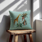 Giraffe | Sustainable Velvet Cushion - Blue Surf 40 x 40 cm Standard by Izabela Peters