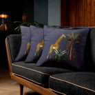 Giraffe | Sustainable Velvet Cushion - Graphite 40 x 40 cm Standard by Izabela Peters