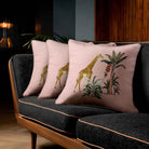 Giraffe | Sustainable Velvet Cushion - Rosewater 40 x 40 cm Standard by Izabela Peters