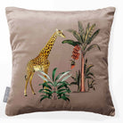 Giraffe | Sustainable Velvet Cushion - Dovedale Stone 40 x 40 cm Smooth by Izabela Peters