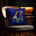 Giraffe | Sustainable Velvet Cushion - Midnight 40 x 40 cm Standard by Izabela Peters